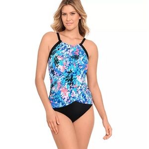 Croft & Barrow Lexi Tummy Control One Piece Swimsuit 18 NWT